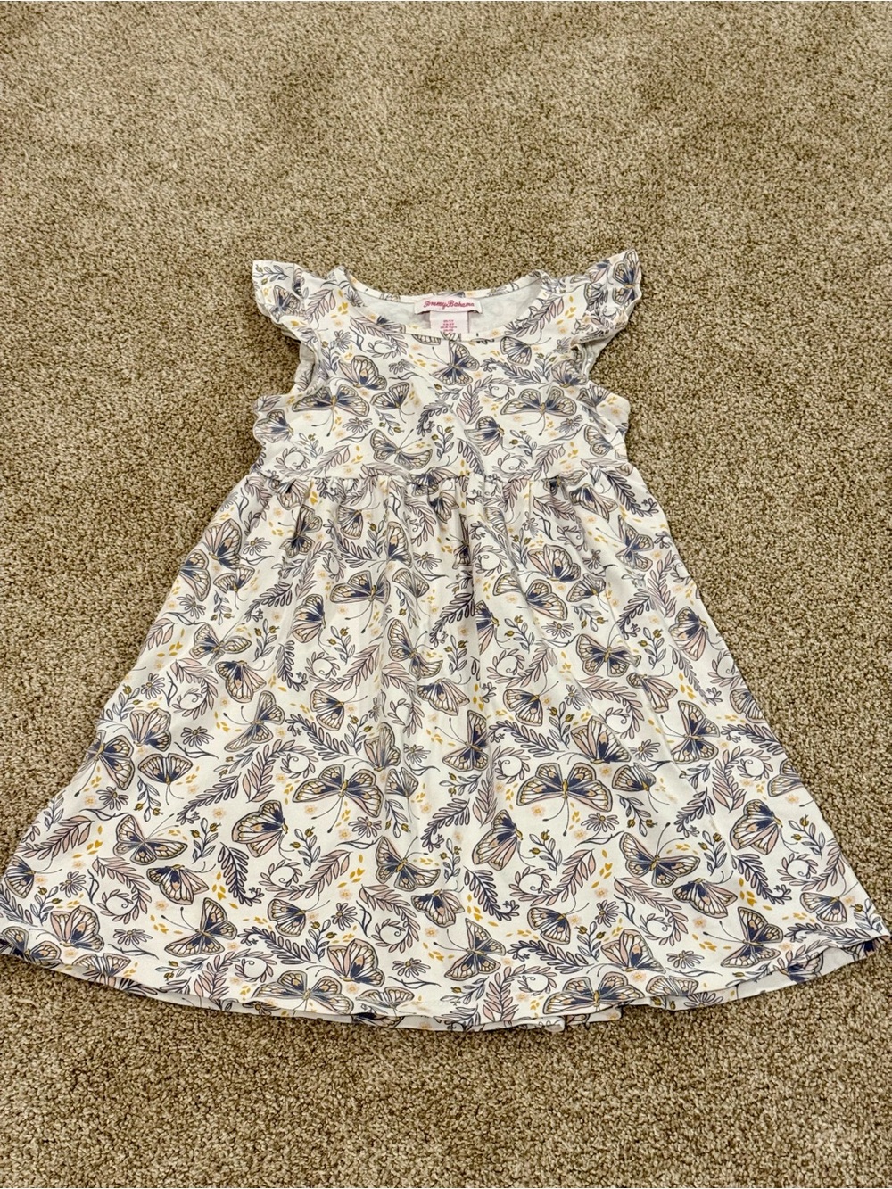 Tommy Bahama Girls White Butterfly Print Dress